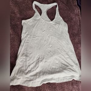 Lululemon - White Tank with Flowers. Size 8